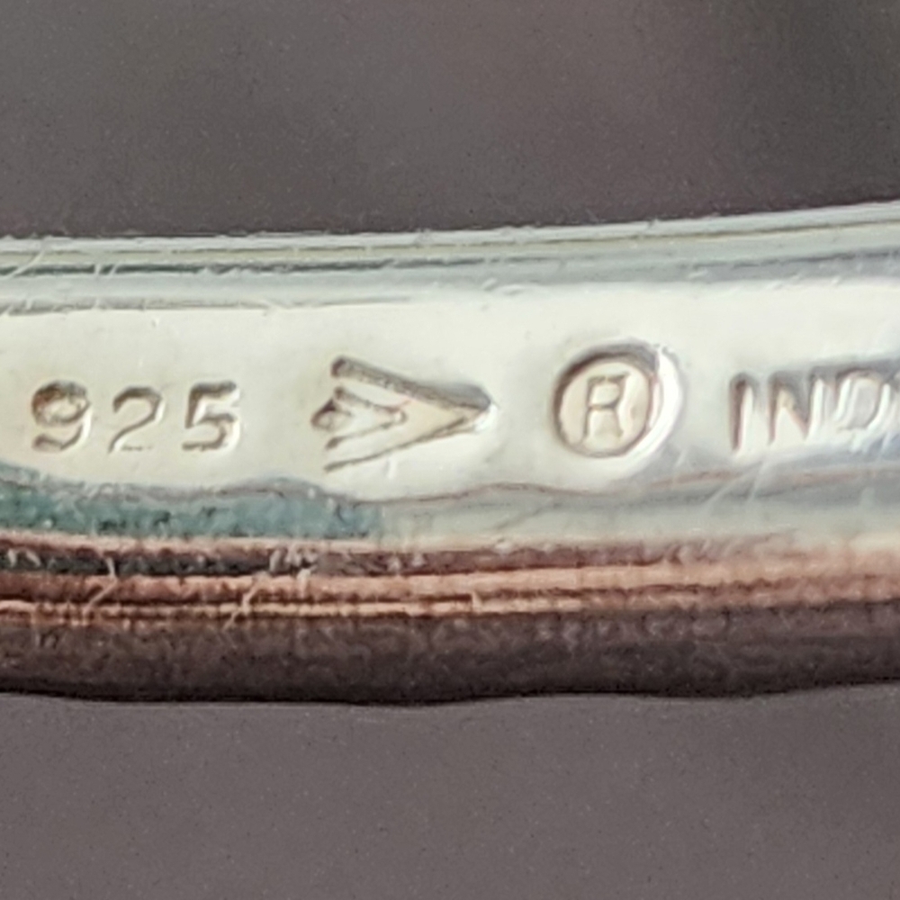 Sterling Silver Hammered Bangle Bracelet - Picture 3 of 3